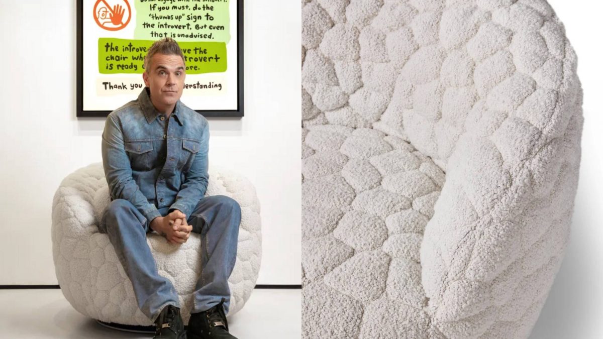 I pop zvezde su introverti: Robi Vilijams dizajnirao fotelju za sve koji vole da ostanu kod kuće