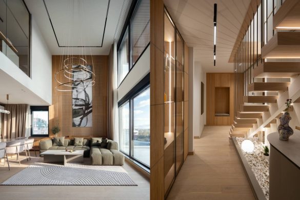 Dupleks u Beogradu sa duplom visinom i elementima rađenim po meri