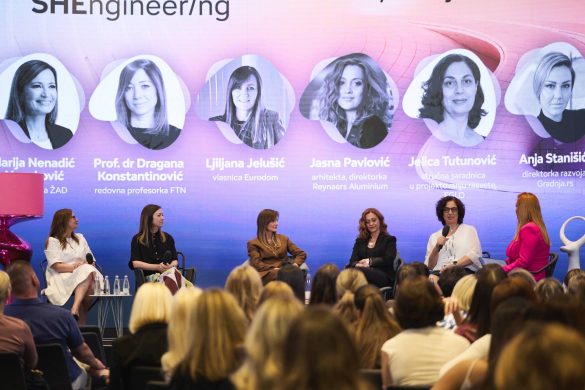 Panel diskusija na konferenciji ArcHERtecture / SHEngineering u hotelu Radisson Collection u Beogradu, posvećenoj ženama u arhitekturi, građevinarstvu i inženjerstvu