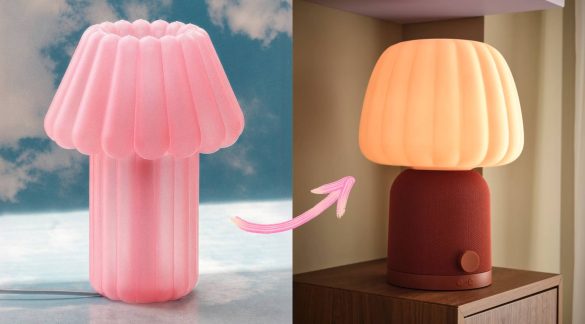 Jello lampa studija MAJU i IKEA KULGLASS lampa sa Bluetooth zvučnikom