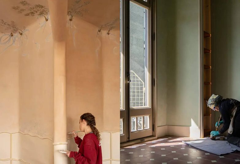 Restauratorke obnavljaju zidne dekoracije u Casa Batlló