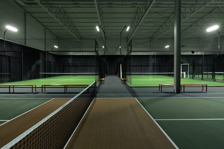 Osvetljenje terena u sportskoj hali The Racquet Cluba